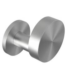 Bouton fixe déporté sur rosace ronde série Project, inox brossé 304