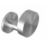 Bouton fixe déporté sur rosace ronde série Project, inox brossé 304