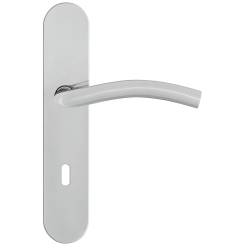 Paire de béquilles sur plaque LOGINOX C 16 mm fonction clé L, inox poli