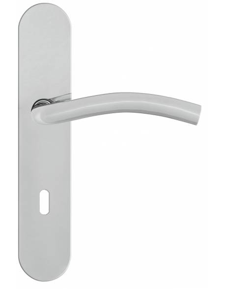 Paire de béquilles sur plaque LOGINOX C 16 mm fonction clé L, inox poli