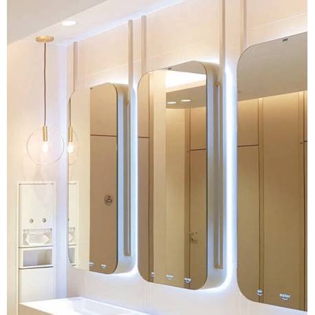 Meuble Supermiroir AS comprenant Savon et sèche mains éléctr + miroir.