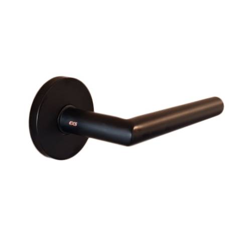 Paire de béq. sur rosaces rondes à visser, L90 16 mm Project 05, noir mat 19G.