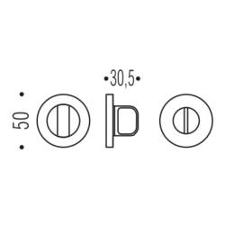 Paire de rosaces rondes conda sans voyant (BCF), grafite mat