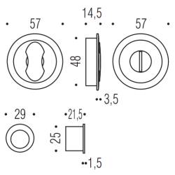 Cuvette encastrée MOOD ONE ronde à condamnation - décondamnation Ø 57 mm sans serrure ,C10 violet