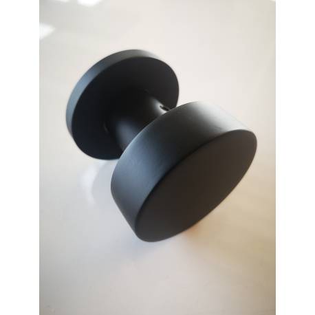 Bouton fixe sur rosace ronde série « Project », epoxy noir