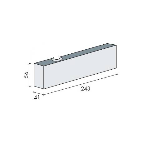 Corps seul ferme-porte EXS 310, force 1-3 , argent