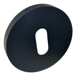 Paire de rosaces clé L  D:53 mm série Project, finition epoxy noir mat