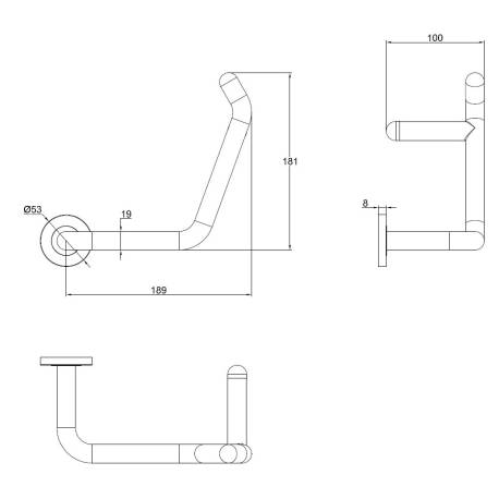 Paire de béquilles rallongées ouverture au coude Project 21