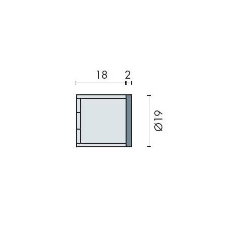Butoir de béquille L20 mm série Project. Finition inox brossé AISI 304