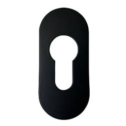 Paire de rosaces ovales clé I série Project,finition Epoxy noir