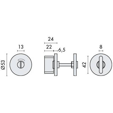 Pr de ros.condamnation - décondamnation sans voyant série Project.epoxy noir mat