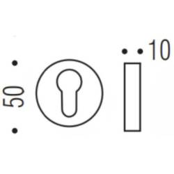Paire de rosaces rondes MOOD ONE/DUE clé I (BC), C09 jaune citron